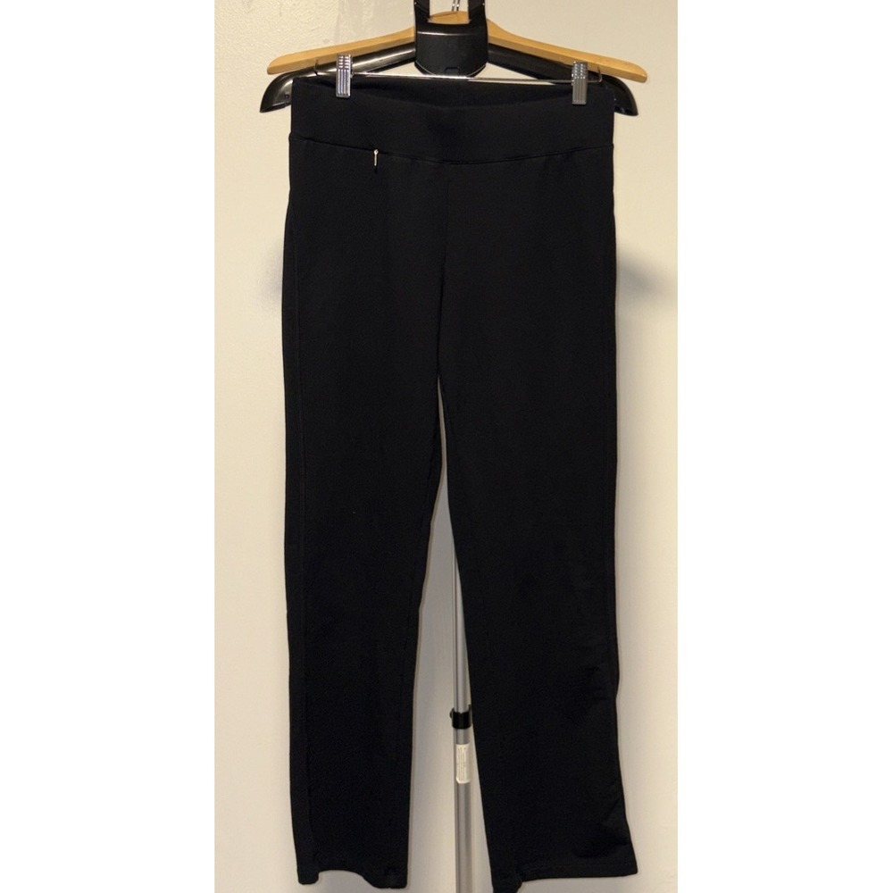 Lauren Ralph Lauren Pull On Pants Womens PM Black Zip Pocket Stretch Soft